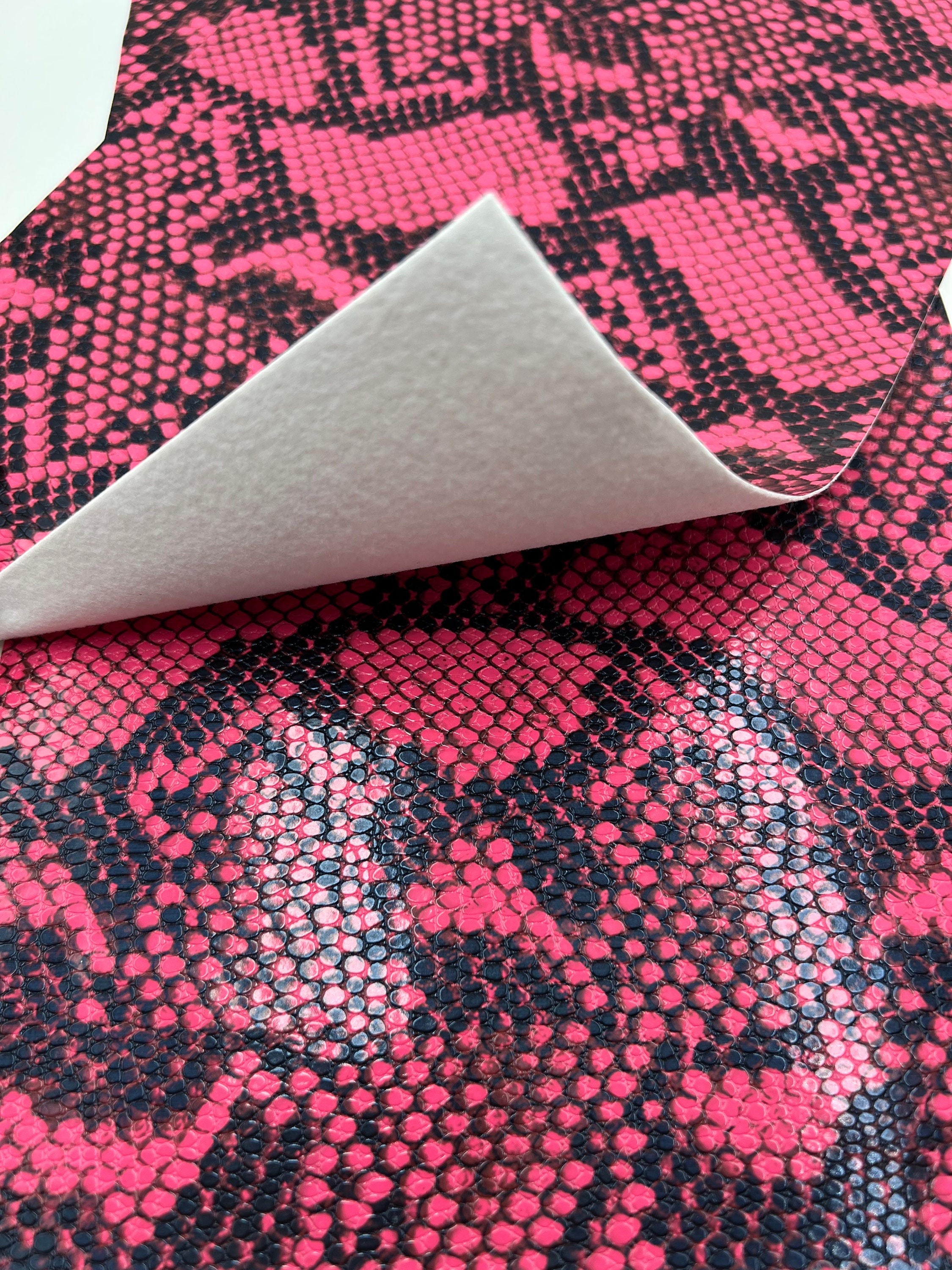 SNAKE Design Rose Red Color Textured Faux Leather Sheets - Etsy