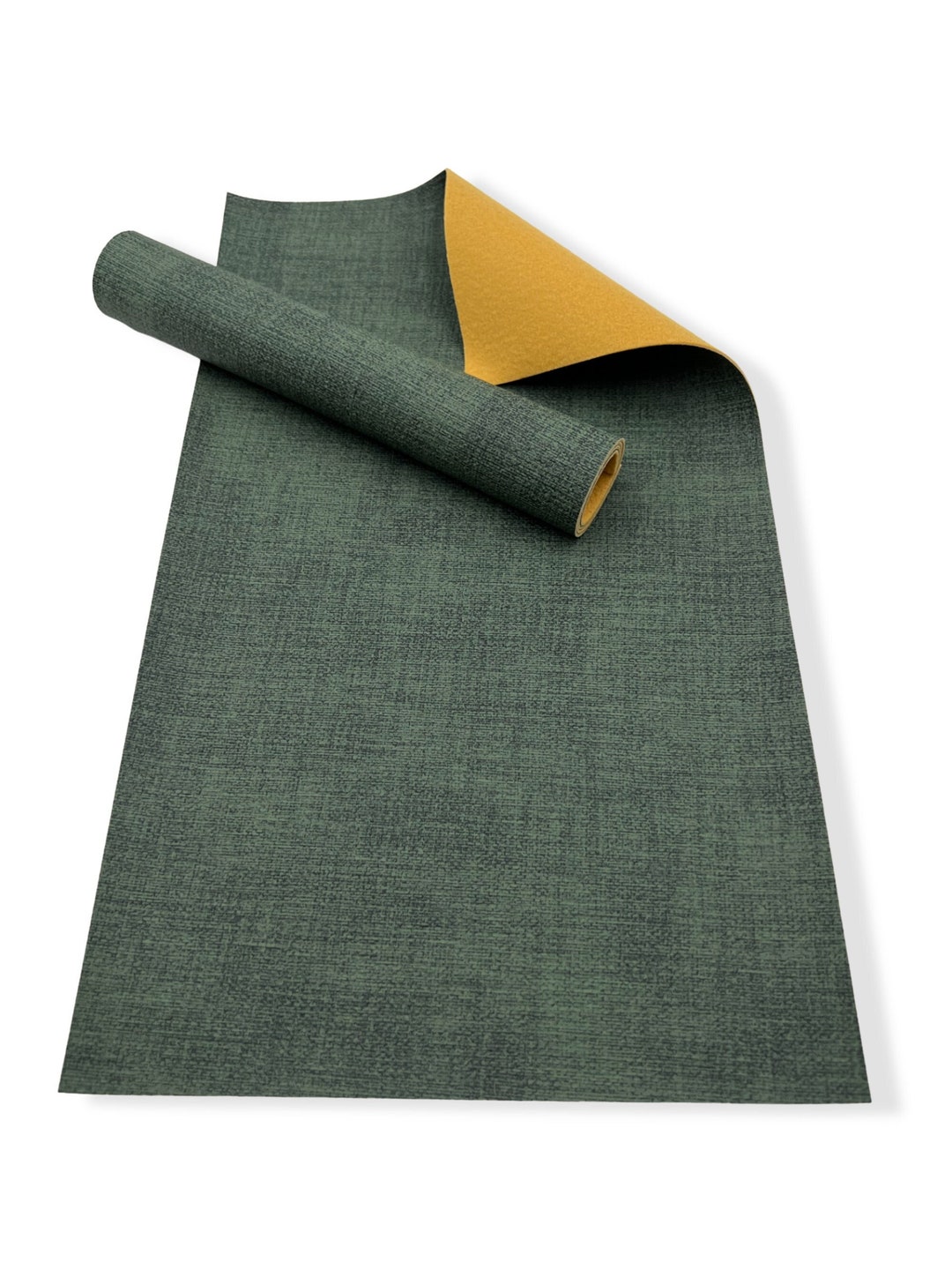 CLOTH PATTERN Design Dark Green Color Textured Faux Leather Sheets 7 ...