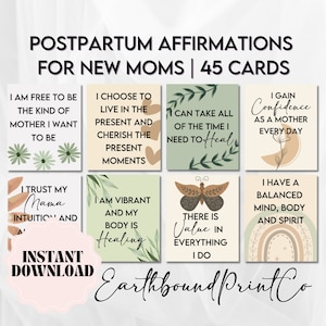 Affirmation Cards For New Moms, Postpartum Gift, Positive Affirmations For Mom, Gift For Mum, Baby Shower Gift, Expecting Mom Gift + Bonus