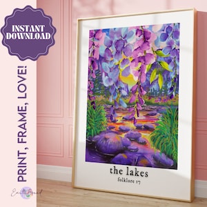 taylor inspired wall art | the lakes poster | music therapy | lyric art | printable wall art |  swiftie aesthetic | home decor |  watercolor