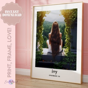 taylor inspired wall art | ivy poster | music therapy | lyric art | printable wall art |  swiftie aesthetic | home decor |  watercolor