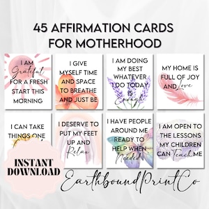 Mothers Day Gift, Affirmations For Mom, Motherhood Affirmation Cards, Mindfulness Gift, Gift For Mom, Self-Love Gift, Positive Affirmations