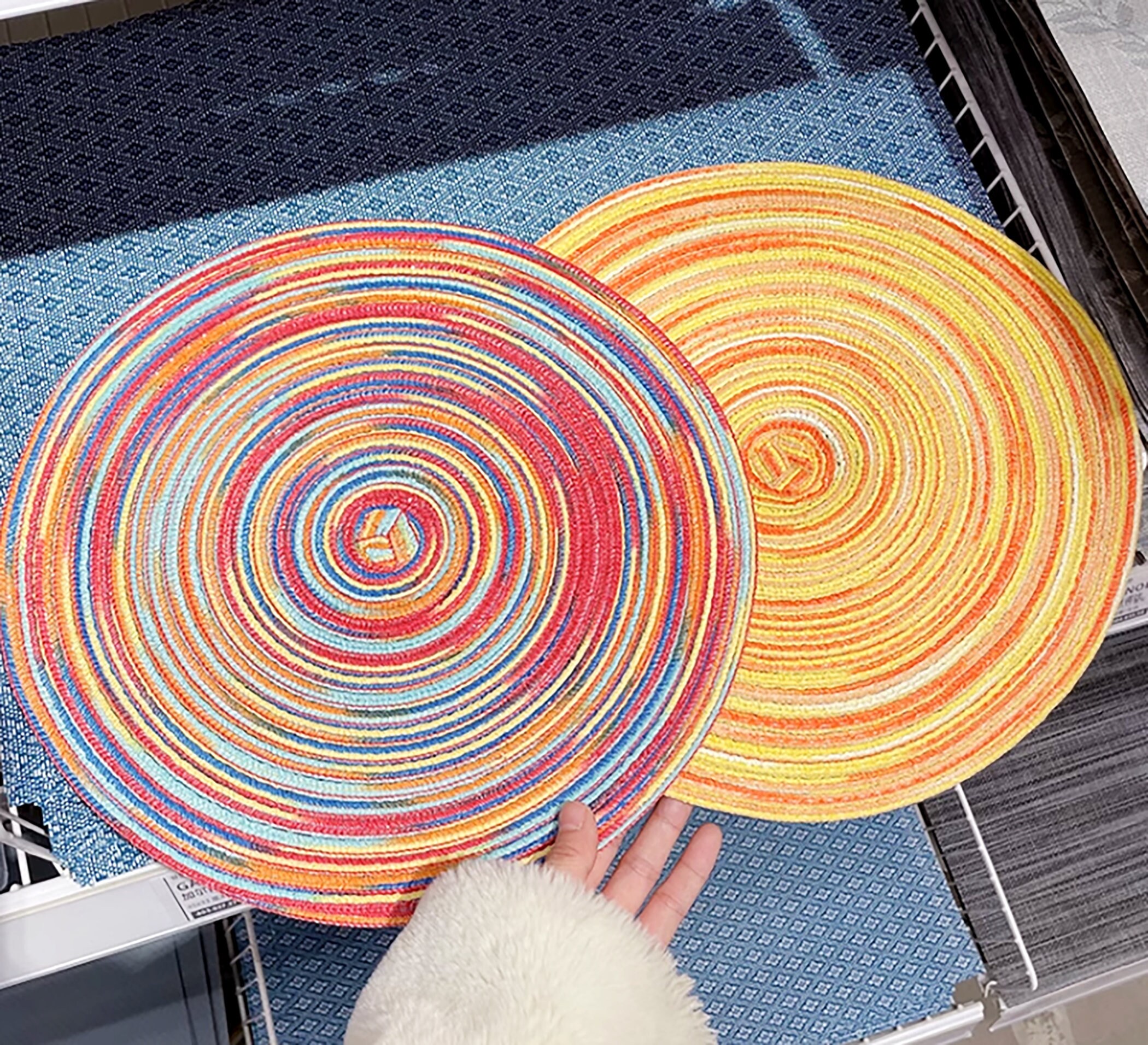 Colorful Handmade Placemat Art Woven Personalized Plate Mat Etsy