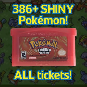 Cartouche Pokémon rouge feu débloquée 386 Pokémon brillants tous les billets d'événement