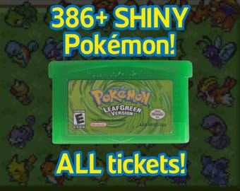 Cartouche Pokémon verte déverrouillée 386 Pokémon brillants tous les billets d'événement