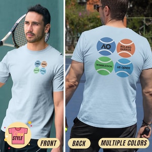 Tennis Grand Slam Shirt Tennis Balls Grand Slam Tennis Gift Tennis Season Tennis Lover Tee Australian Open US Open Wimbledon Roland Garros