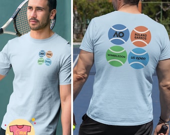 Tennis Grand Slam Shirt Tennis Balls Grand Slam Tennis Gift Tennis Season Tennis Lover Tee Australian Open US Open Wimbledon Roland Garros