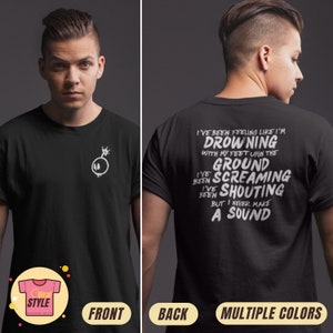 溺れているような気分 歌詞 ミュージック シャツ Sick Boi ユニセックス Tシャツ ファングッズ ラップミュージック Tシャツ グッズ 音楽愛好家へのギフトアイデア 歌詞 Tシャツ