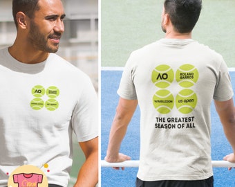 Grand Slam Tennis Shirt The Greatest Season Of All Tennis Tee Tennis Gift For Tennis Lover Tennis Ball Graphic T-Shirt Tennis Season Majors