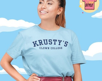 Krusty's Clown College Retro Alma Mater Tee Simpsons Themed T-Shirt Simpsons Fan Nostalgia Tee Simpsons Merch Krusty The Clown Simpsons Gift
