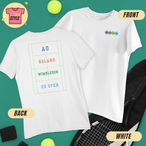 Tennis Majors Tee Grand Slam Shirt Tennis Fan Gift Tennis Season Grand Slam Tennis Tshirt For Wimbledon AO Us Open French Open Roland Garros