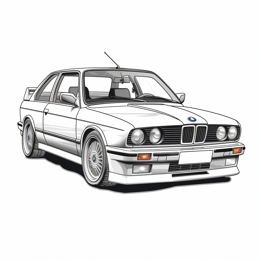 Arte digital Dibujos para colorear Coches BMW M3 20 páginas - Etsy España