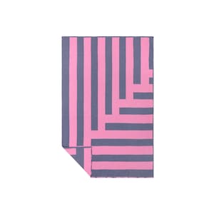 Striped Pink Beach Towel, Beach Blanket Mat Throw Rug Luxury Pool Towel Thick Cotton Picnic Blanket Summer Gift Beach Gift