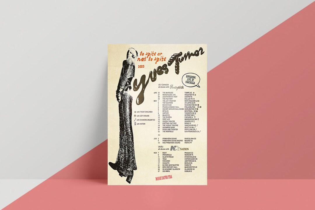 Yves Tumor Announces LP & Tour 2023 Poster Etsy Ireland
