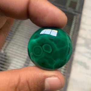 Natural malachite shape Round Cabochon size 30mm AAA quality top colour loose gemstone Calibrated size used jewellery Flatback cabochon