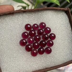 Natural Red Garnet Gemstone Resemble Shape Round Cabochon AAA Quality Size 8x8 MM Quantity 20Pic Lot  For Jewelry Making Flat Back