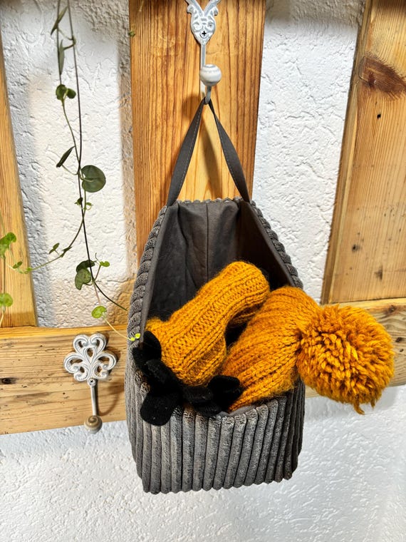 XL Hänge-Organizer aus Breitcord, Hänge-Utensilo Cord, Gaderobe, Kinderzimmer, Wohnwagen, Arbeitsplatz, 10 Farben