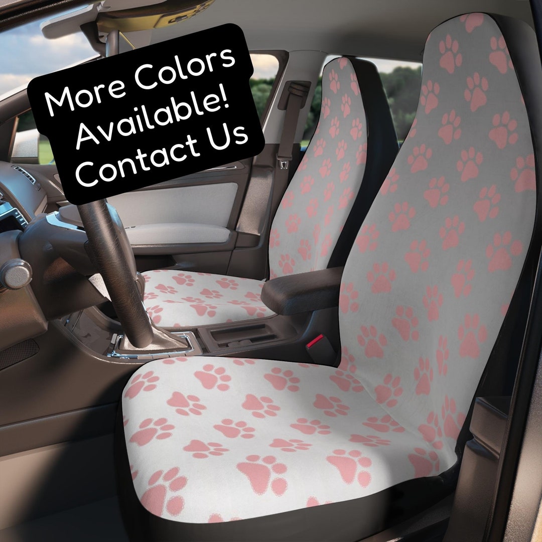 Adorable Cat Palm Print Car Seat Covers in Pink Perfect for Etsy