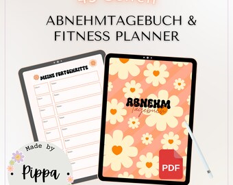 Weight loss diary German, weight loss planner, fitness tracker, lose weight