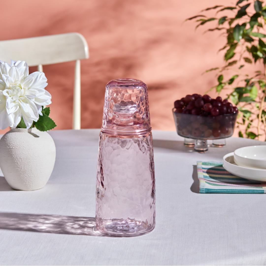 Nachttisch Wasserkaraffe mit Deckel: Eleganter Nachttisch Krug