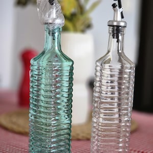 Colorful Glass Oil and Vinegar Bottle Set – 2 Pieces (500 ml Each)