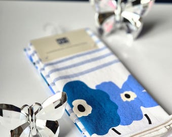 Schmetterling-Küchengeschenk-Set: Baumwollhandtücher & Metallfiguren