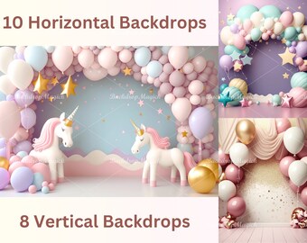 Pastel Balloons Digital Backdrops – Kimla Designs Photography