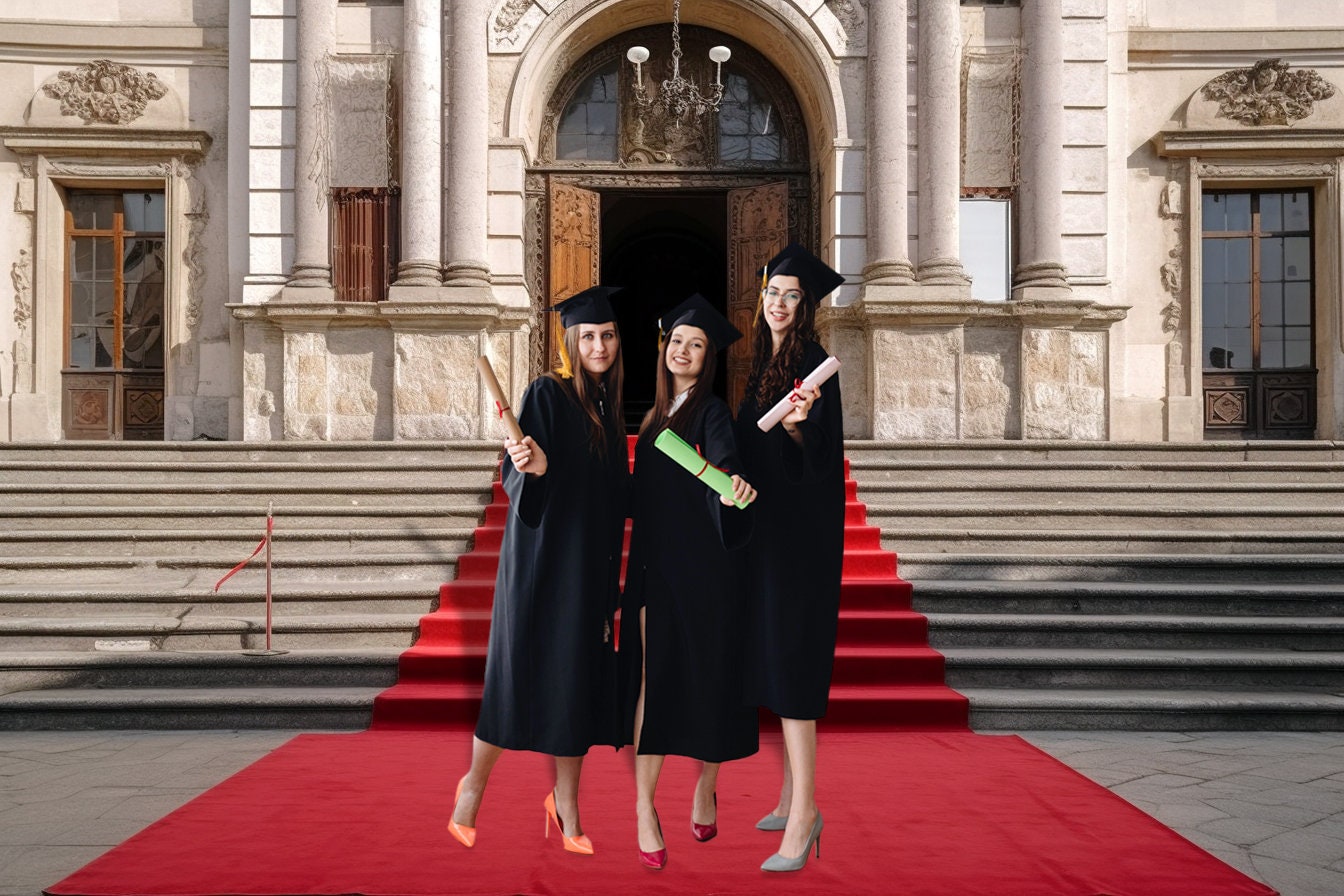 Red Carpet Staircase Graduation Digital Backgrounds Class of - Etsy