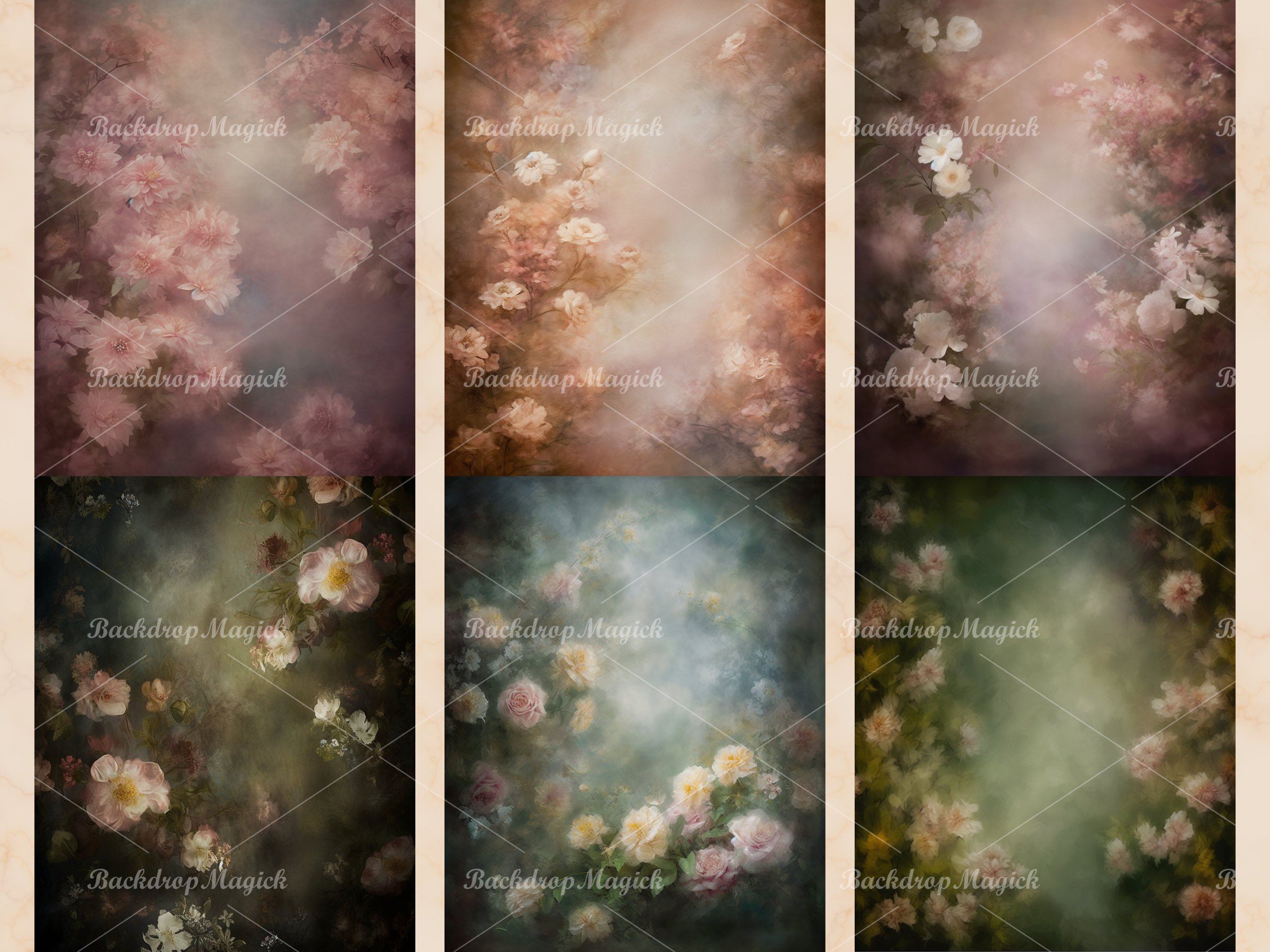 16 Floral Texture Backdrop Overlays Digital Floral Overlays Etsy