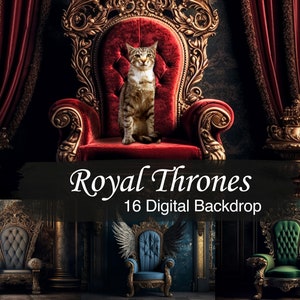 Royal Throne Chair Digital Backdrops, Maternity Backdrop Overlays, Luxury Armchair Background, Pet Photography Backdrop, Photoshop Overlays