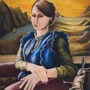 Dipinto figurativo La Donna e il nuovo mondo immagine 1