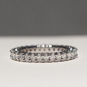 Diamond Anniversary Band, Diamond Wedding Band, Moissanite Wedding Band, Anniversary Gift, Diamond Stacking Ring, Women&#39;s Wedding Band.