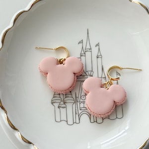 Mouse Macaron Earrings | Disney Inspired Earrings | Disney Snacks | Disney Park Earrings | Disney earrings | Clay Earrings