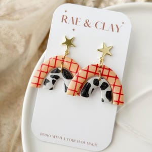 Toy Story earrings | Woody inspired earrings | Polymer Clay Earrings | Disney Inspired Earrings | Disney Park Themed Earrings