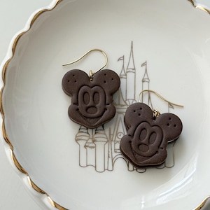 Mickey Ice Cream Sandwich Earrings | Disney Inspired Earrings | Disney Snacks | Disney Park Earrings | Disney earrings | Clay Earrings