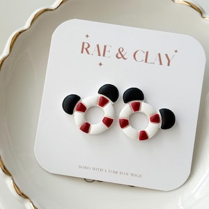 Mouse Lifesaver Studs | Disney Inspired Earrings | Disney Snacks | Disney Park Earrings | Disney earrings | Magical Earrings | Clay Earrings