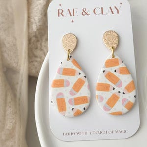 School/Teacher polymer clay earrings | teacher appreciation | teacher gifts | teacher dangles | lightweight earrings | pencil dangles
