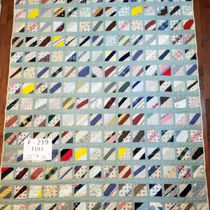 Beautiful Handmade Multicolor Block Design Quilt