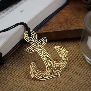 Anchor Metal Bookmark Gift For Sailors and Mariners Unique Bookish Gift For Best Friend