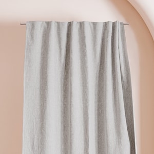 Custom Linen Blackout Curtains with Rod Tape - Hidden Tape Linen Curtains for Kitchen, Bedroom, Living Room, Nursery - Shabby Chic Farmhouse