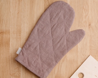 Linen Oven Mitt - Linen Oven Gloves - Housewarming, New Home Gift - Eco-Friendly Kitchen Essential, Pot Holder - Table Linen Kitchen Mittens