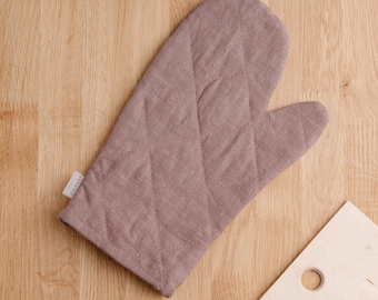 Linen Oven Mitt - Linen Oven Gloves - Housewarming, New Home Gift - Eco-Friendly Kitchen Essential, Pot Holder - Table Linen Kitchen Mittens