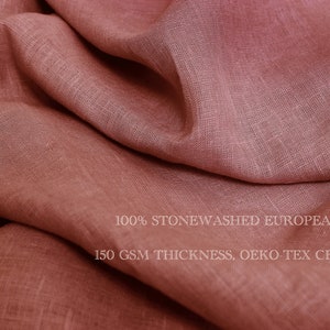 Organic Queen Linen Sheets in Various Colors. Choose Linen Fitted sheet in queen size, linen flat sheet in queen size or linen sheet set image 5