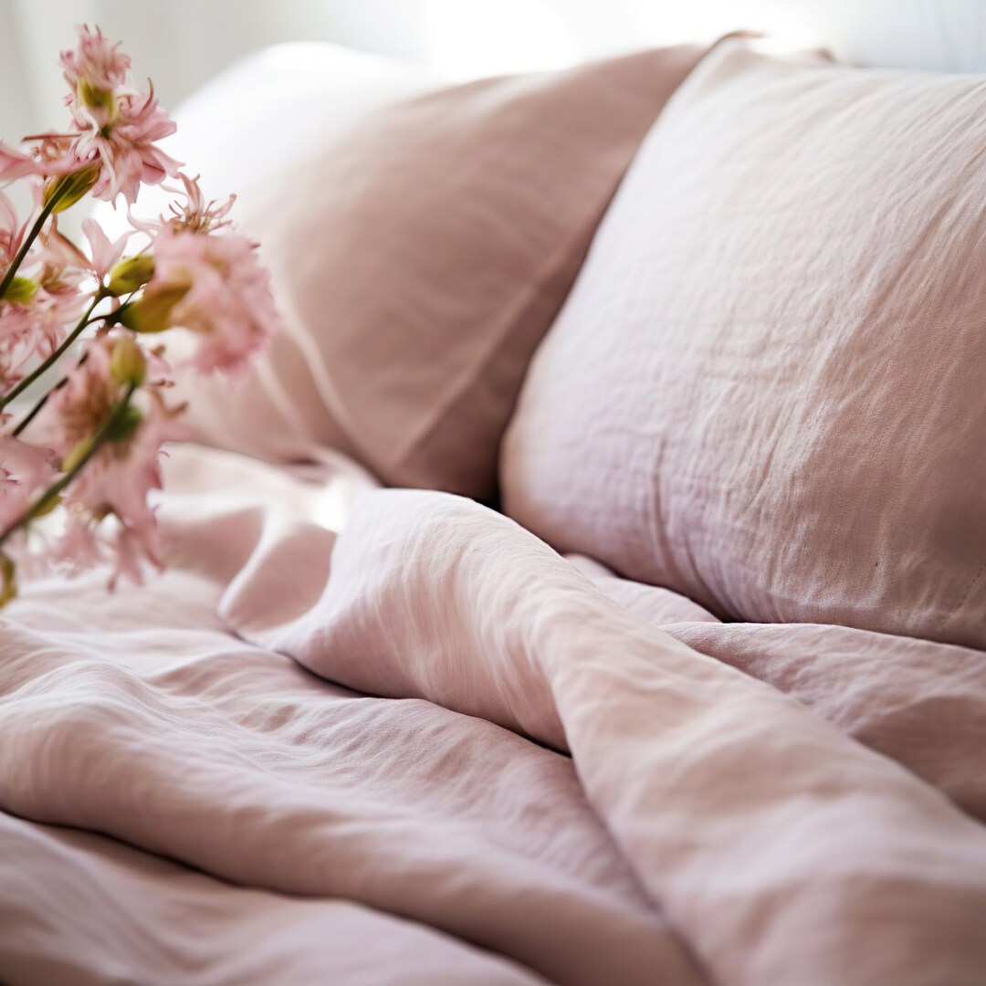 Queen Linen Sheet Set in Various Colors Organic Bedding, Hypoallergenic