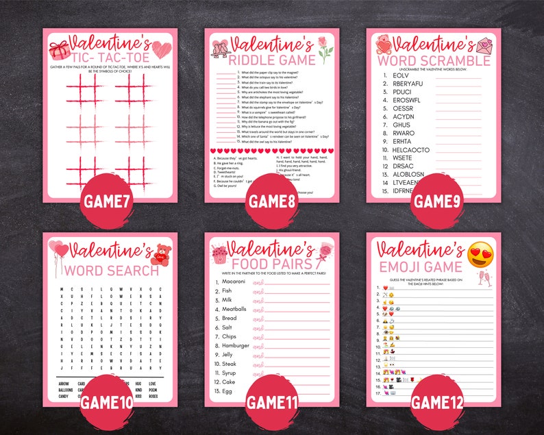 Valentines Day Printable Games valentines Games Bundle valentines Kid Valentines Day Printable Games valentines Games Bundle valentines Kid