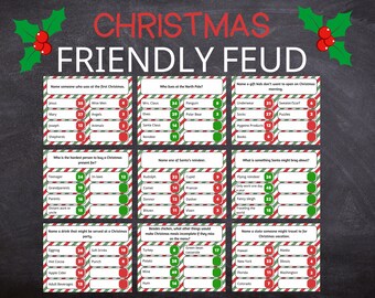 Christmas Friendly Feud,Printable Christmas Game,Christmas Activity For Kids and Adults,Christmas Trivia,Classroom and Party Game,Digital