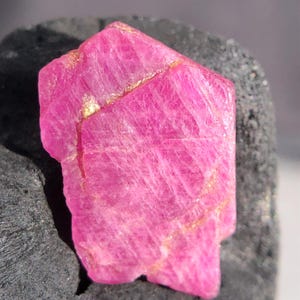Large Natural Ruby Slice 8.24 Ct Pink Rough Gemstone | Raw Ruby Crystal | Uncut Stone | Jewelry Making | July Birthstone