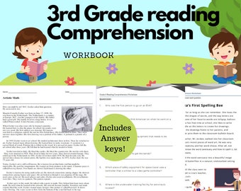 3rd Grade Reading Comprehension Worksheets short Stories Summer reading Third grade reading workbook reading worksheets reading nook