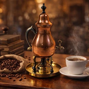 Antique 19th Century Dutch Copper/Brass Coffee Pot