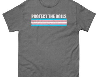 Camiseta "Protect The Dolls", camiseta "Igualdad de género", camiseta "Niños trans", camiseta "Orgullo trans", camiseta "Activista de derechos humanos", camiseta clásica feminista unisex.